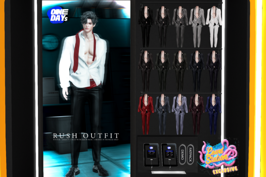 Rush Outfit - Legacy, L$350 each/L$1500 FP