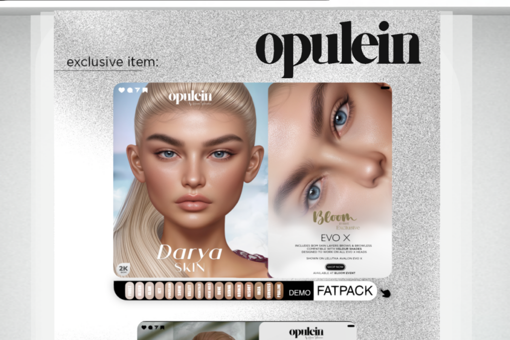 Darya Skin - BOM/EvoX, L$189 each / L$999 Fatpack