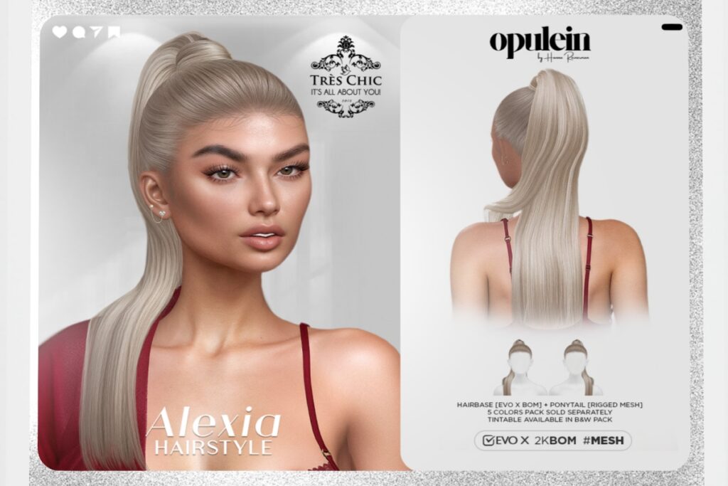 Alexia Hairstyle &amp; Hairbase - EvoX, L$250 each/L$750 FP