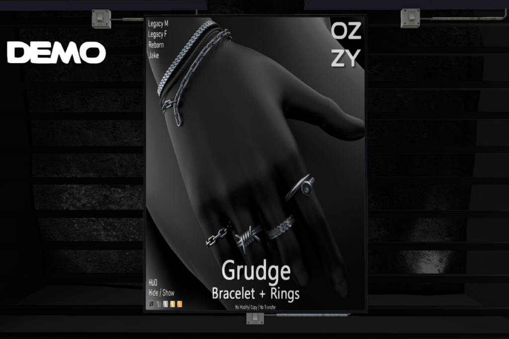 Grudge Bracelet + Rings - Jake/Legacy F+M/Reborn, L$399 each/L$599 FP