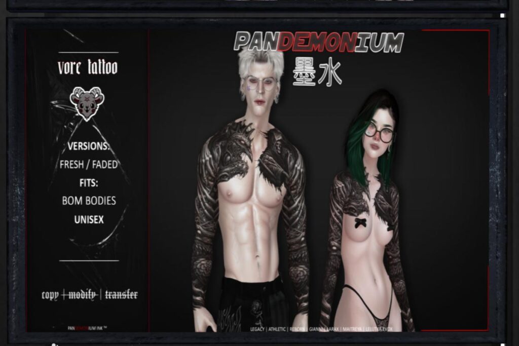 Vore Tattoo - BOM, L$225