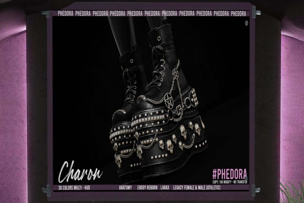 Charon Boots - Anatomy/Legacy M+F/Maitreya/Reborn/+mods, L$599 FP