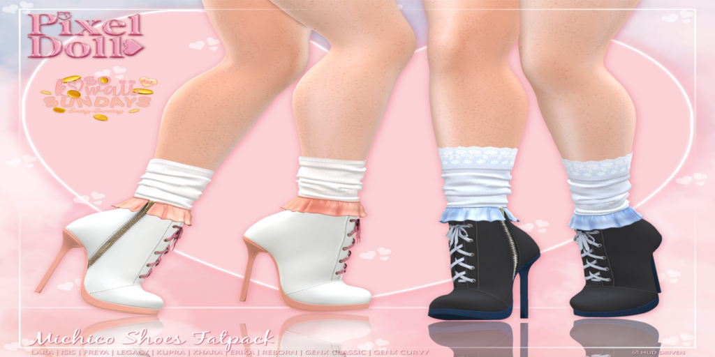 Michico Shoes - BellezaOG/Erika/GenX/Inithium/Legacy/Maitreya/Reborn	&lt;a href=&quot;http://maps.secondlife.com/secondlife/Starfall/99/60/2501&quot; target=&quot;_blank&quot;&gt;Teleport&lt;/a&gt;