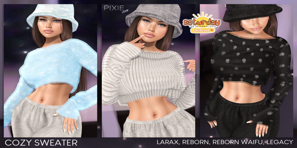 Cozy Sweater - Legacy/MaitreyaX/Reborn/+mods	&lt;a href=&quot;http://maps.secondlife.com/secondlife/Optimal/207/78/802&quot; target=&quot;_blank&quot;&gt;Teleport&lt;/a&gt;