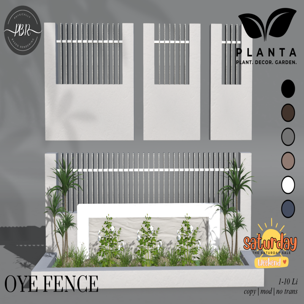 Oye Fence Decor Set	&lt;a href=&quot;http://maps.secondlife.com/secondlife/lovers%20islands/198/44/23&quot; target=&quot;_blank&quot;&gt;Teleport&lt;/a&gt;