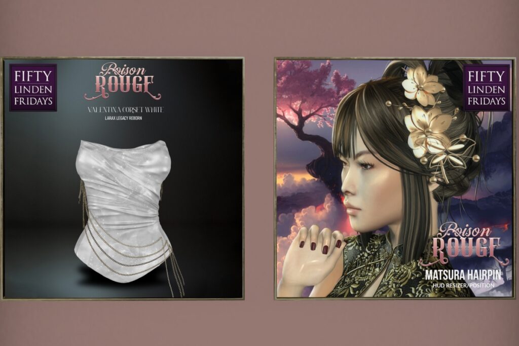 Valentina Corset - Legacy/MaitreyaX/Reborn | Matsura Hairpin	&lt;a href=&quot;http://maps.secondlife.com/secondlife/Poison%20Rouge/127/130/24&quot; target=&quot;_blank&quot;&gt;Teleport&lt;/a&gt;