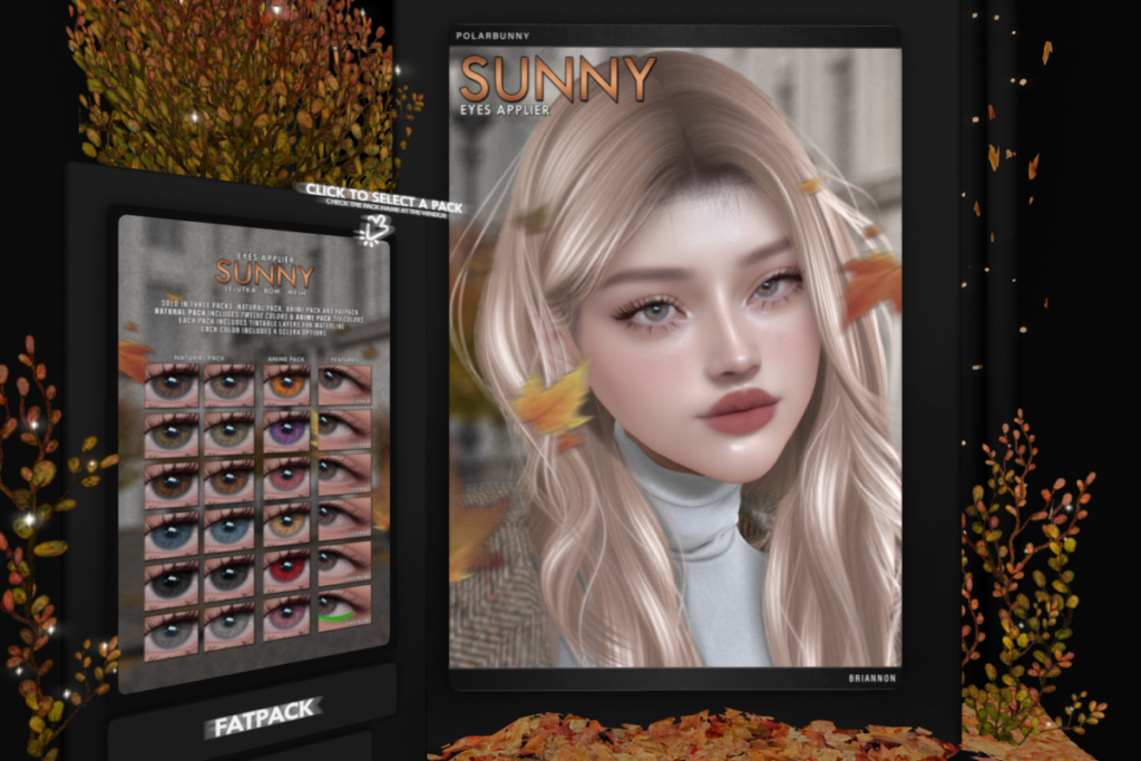 Sunny Eyes - BOM/Lelutka/Omega, L$199 each/L$399 FP