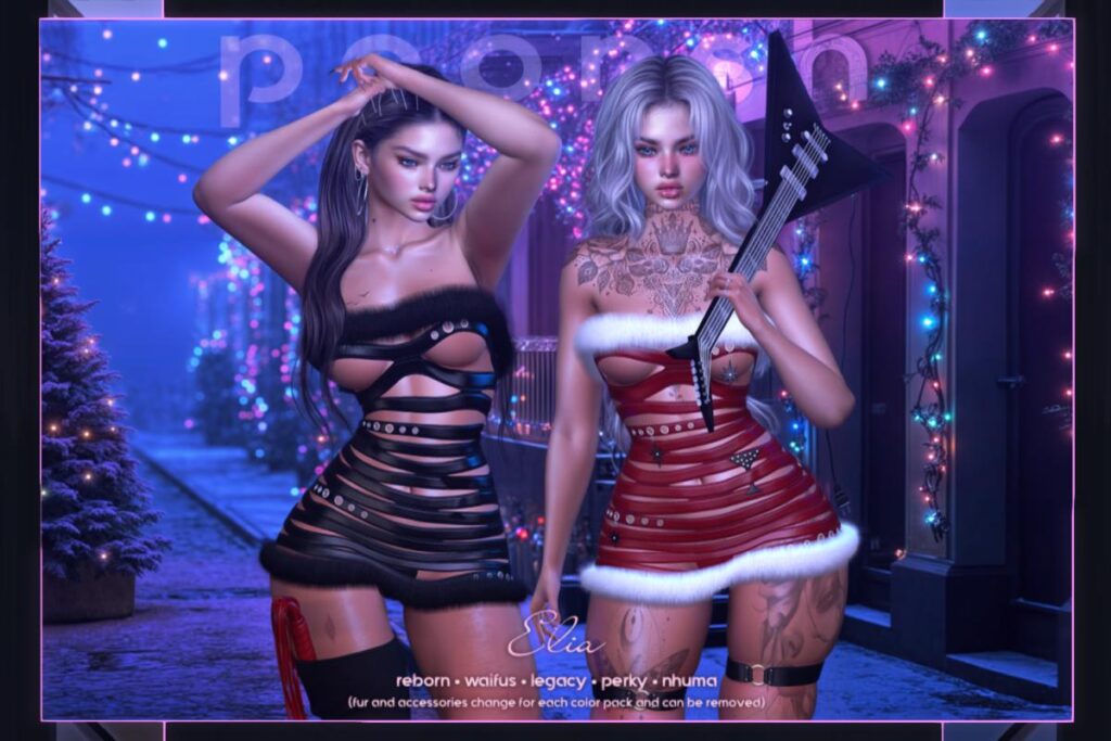 Elia Dress - Legacy/Nhumana/Reborn/+mods, L$300 each/L$1350 FP