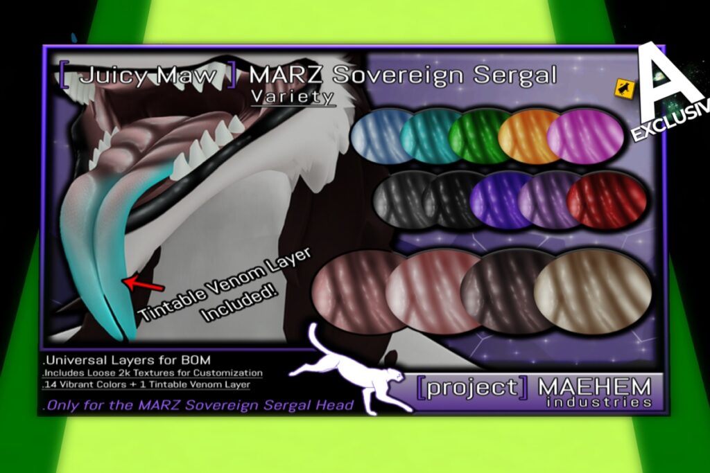 Juicy Maw Cosmetics - Marz Sovereign Sergal, L$499