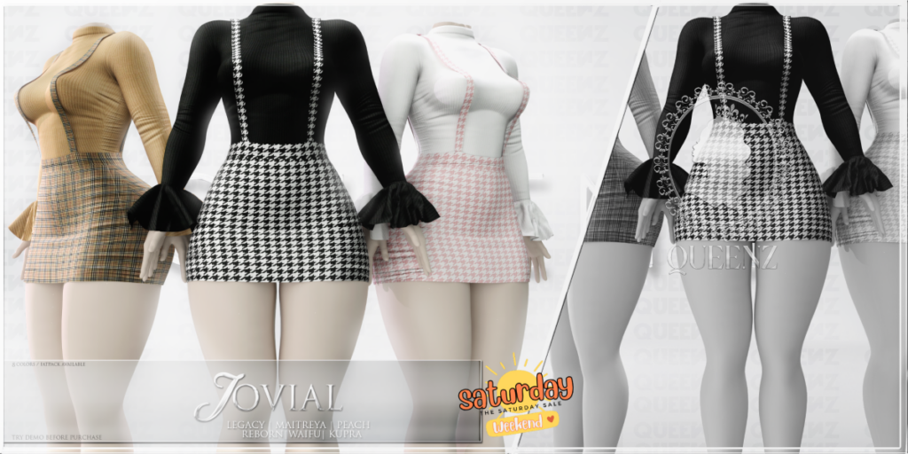 Jovial Outfit - Inithium/Legacy/Maitreya/Peach/Reborn/+mods	&lt;a href=&quot;https://maps.secondlife.com/secondlife/QUEENZ/110/117/25&quot; target=&quot;_blank&quot;&gt;Teleport&lt;/a&gt;