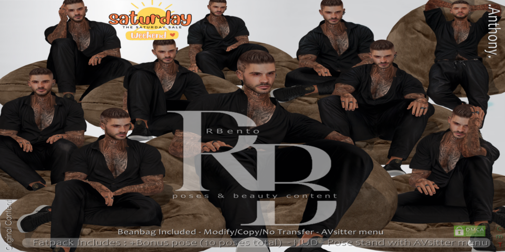 Anthony Poses &amp; Props	&lt;a href=&quot;http://maps.secondlife.com/secondlife/Lost%20Inhibitions/192/195/24&quot; target=&quot;_blank&quot;&gt;Teleport&lt;/a&gt;