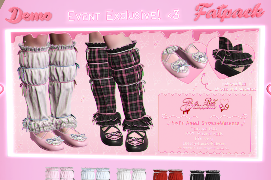 Soft Angel Shoes + Warmers - Legacy/MaitreyaX/Reborn, L$300 each/L$1599 FP