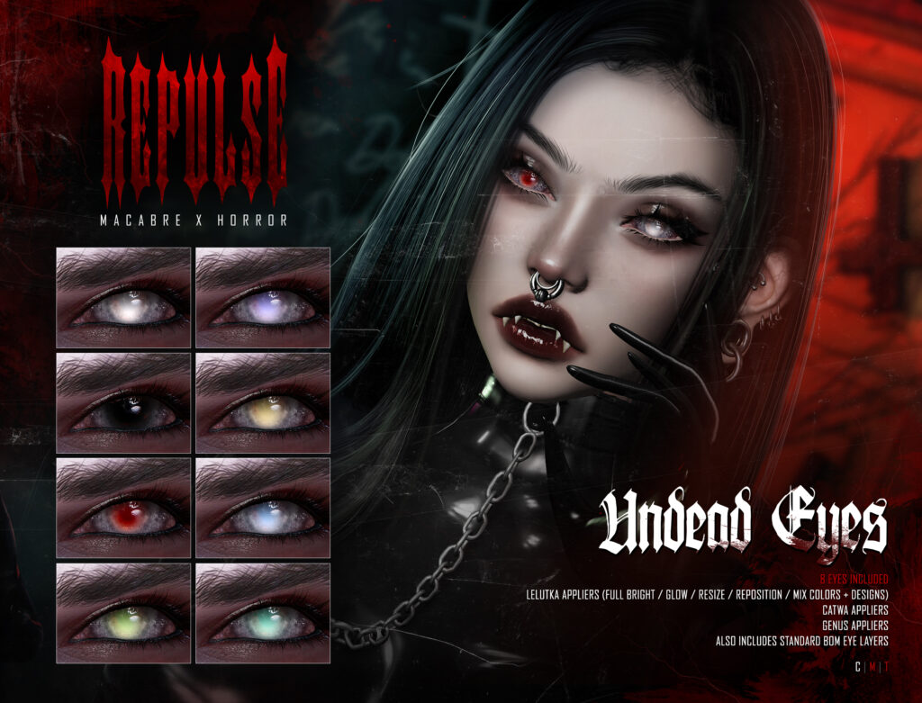Undead Eyes - BOM/Catwa/EvoX/Genus	&lt;a href=&quot;http://maps.secondlife.com/secondlife/REPULSE/185/128/457&quot; target=&quot;_blank&quot;&gt;Teleport&lt;/a&gt;