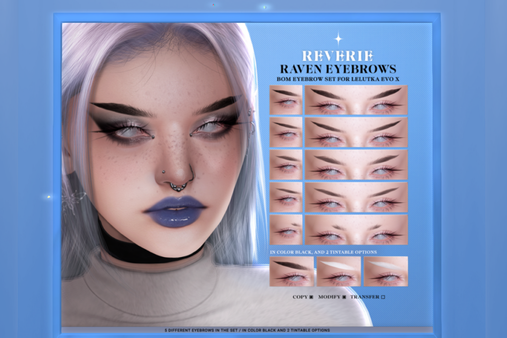 Raven Eyebrows - Evo X, L$299