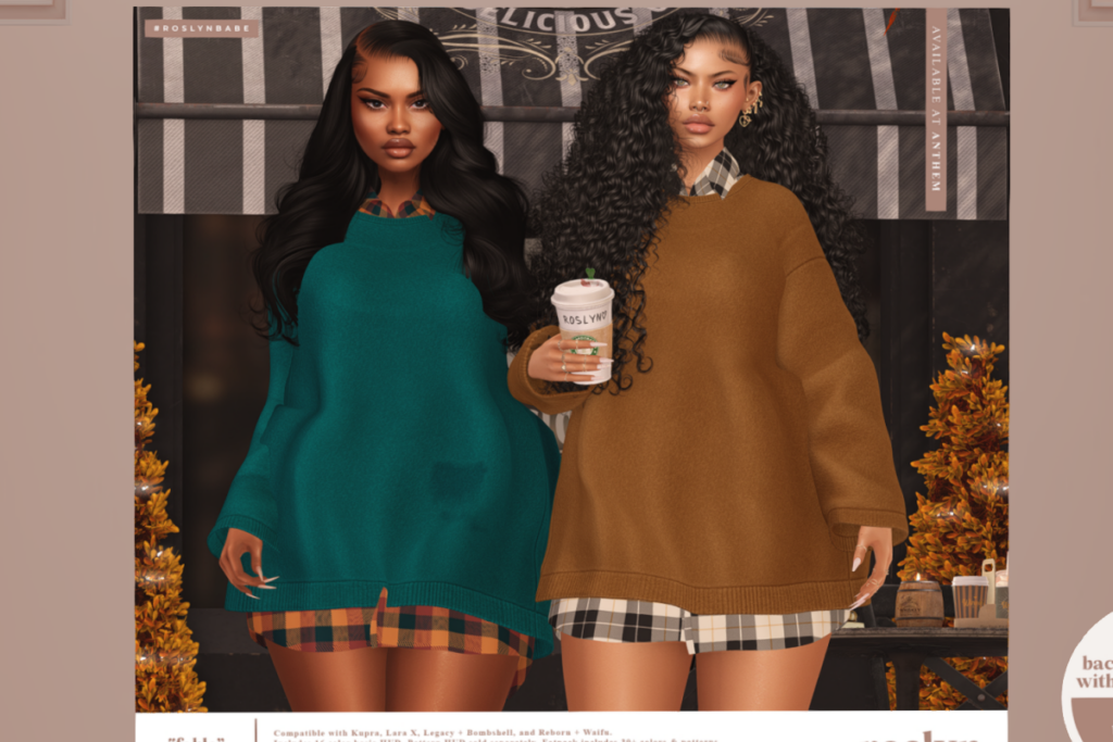 Fable Baggy Sweater - Inithium/Legacy/MaitreyaX/Reborn/+mods, L$399 each/L$1299 FP