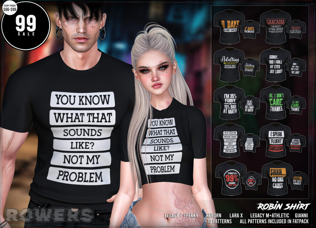 Robin Shirt - Gianni/Legacy F+M/MaitreyaX/Reborn/+mods	&lt;a href=&quot;http://maps.secondlife.com/secondlife/Rosehaven/196/127/2501&quot; target=&quot;_blank&quot;&gt;Teleport&lt;/a&gt;