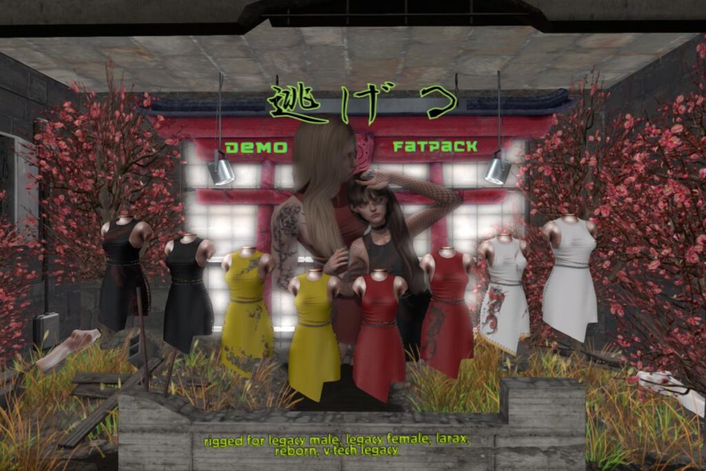 Nigeru Dress - Legacy F+M/MaitreyaX/Reborn/+mods, L$250 each/L$444 FP