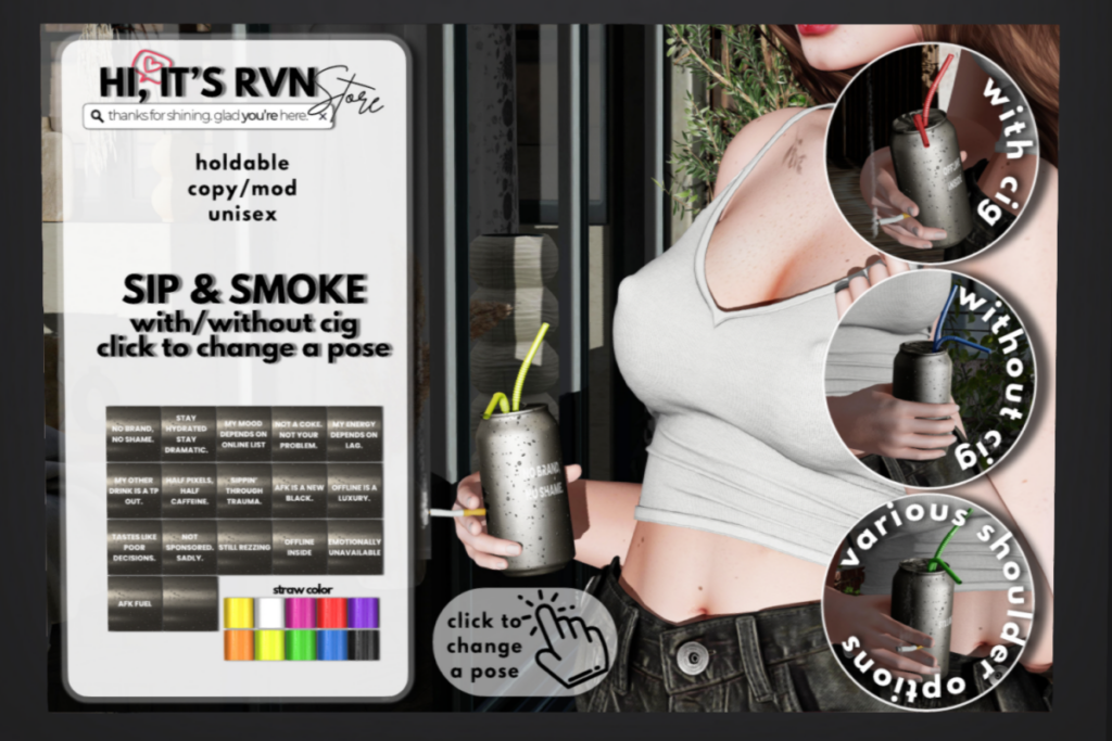 Sip &amp; Smoke Holdable, L$299