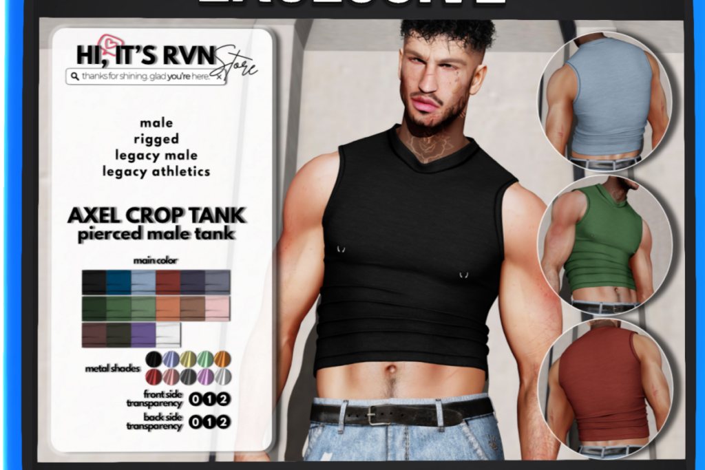 Axel Crop Top - Legacy/+mods, L$299