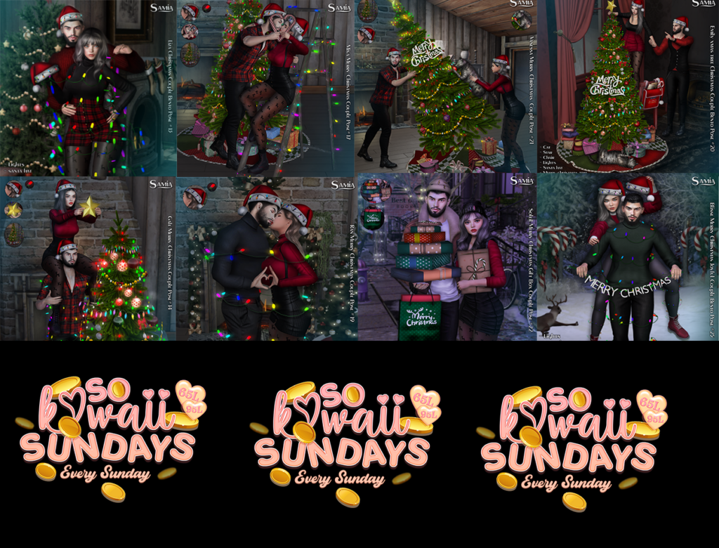 Christmas Couples Pose	&lt;a href=&quot;https://maps.secondlife.com/secondlife/District%20Blue/220/101/3006&quot; target=&quot;_blank&quot;&gt;Teleport&lt;/a&gt;