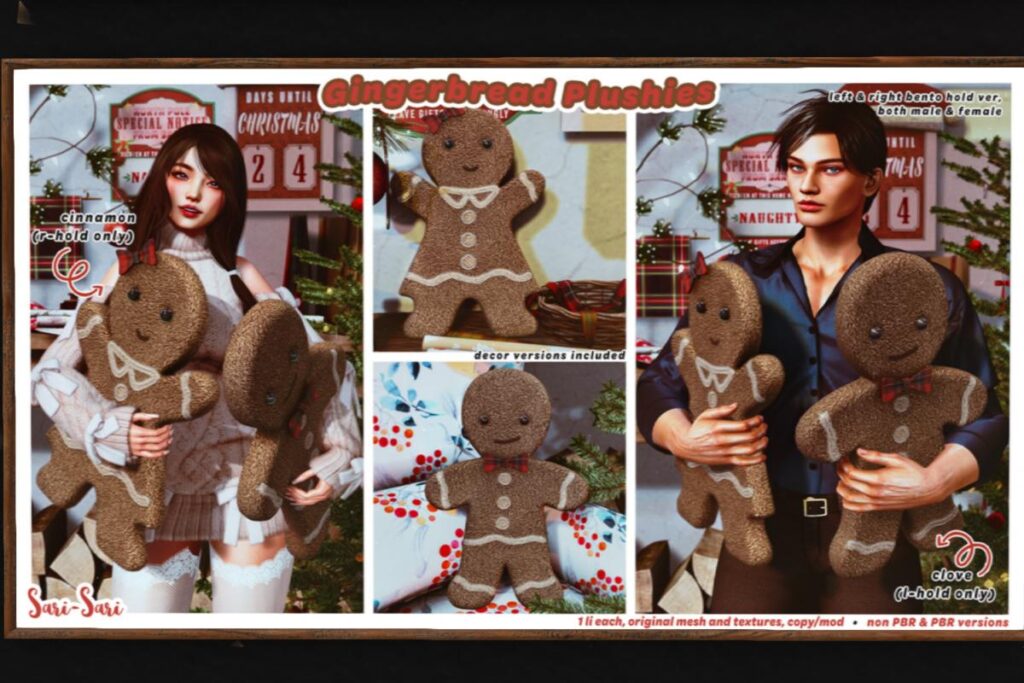 Gingerbread Plushies, L$399