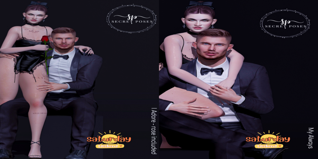 I Adore &amp; My Always Couples Poses	&lt;a href=&quot;http://maps.secondlife.com/secondlife/Cuddles%20Coast/64/69/3501&quot; target=&quot;_blank&quot;&gt;Teleport&lt;/a&gt;