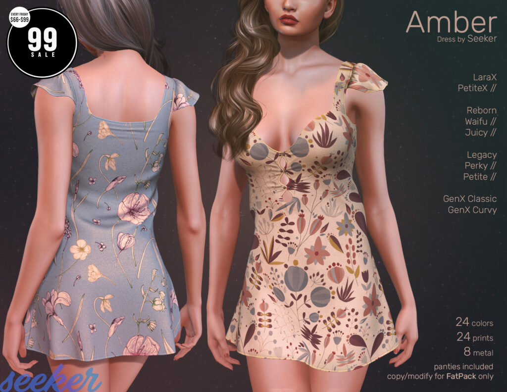 Amber Dress - GenX/Legacy/MaitreyaX/Reborn/+mods	&lt;a href=&quot;http://maps.secondlife.com/secondlife/Taejin/198/93/2003&quot; target=&quot;_blank&quot;&gt;Teleport&lt;/a&gt;