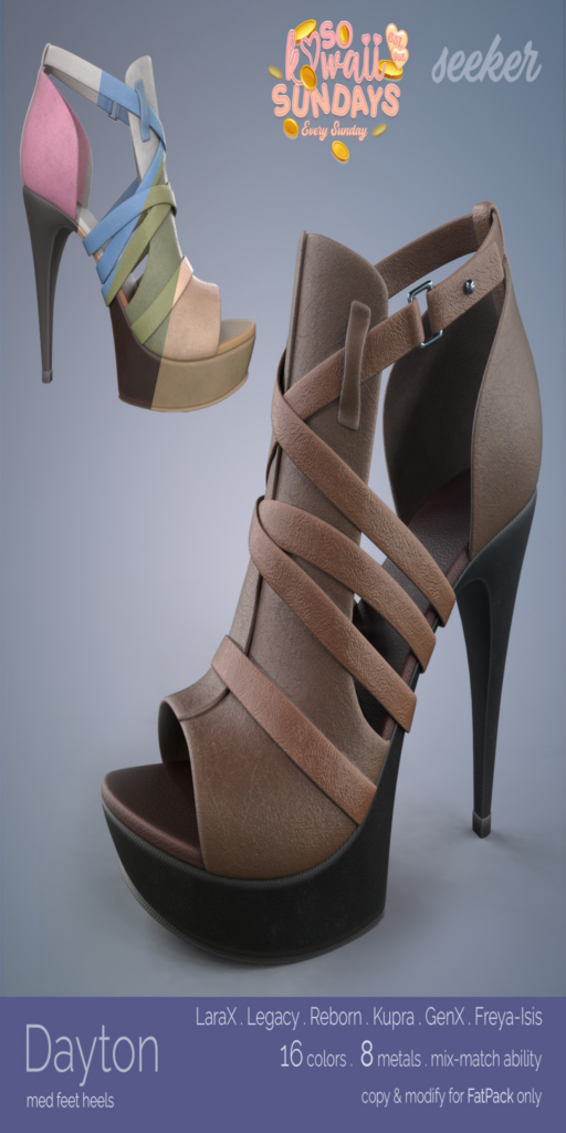 Dayton Heels - BellezaOG/GenX/Inithium/Legacy/MaitreyaX/Reborn	&lt;a href=&quot;http://maps.secondlife.com/secondlife/Taejin/198/93/2003&quot; target=&quot;_blank&quot;&gt;Teleport&lt;/a&gt;