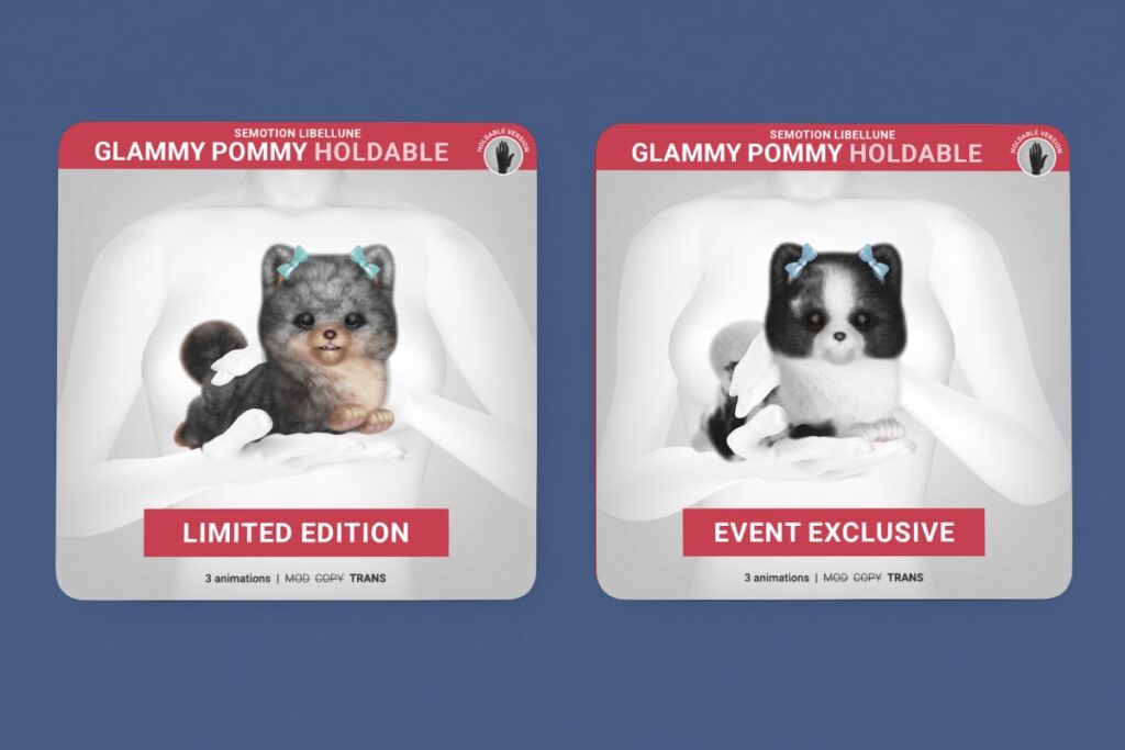 Glammy Pommy Special Edition Holdable &amp; Event Exclusive Holdable, L$189 each