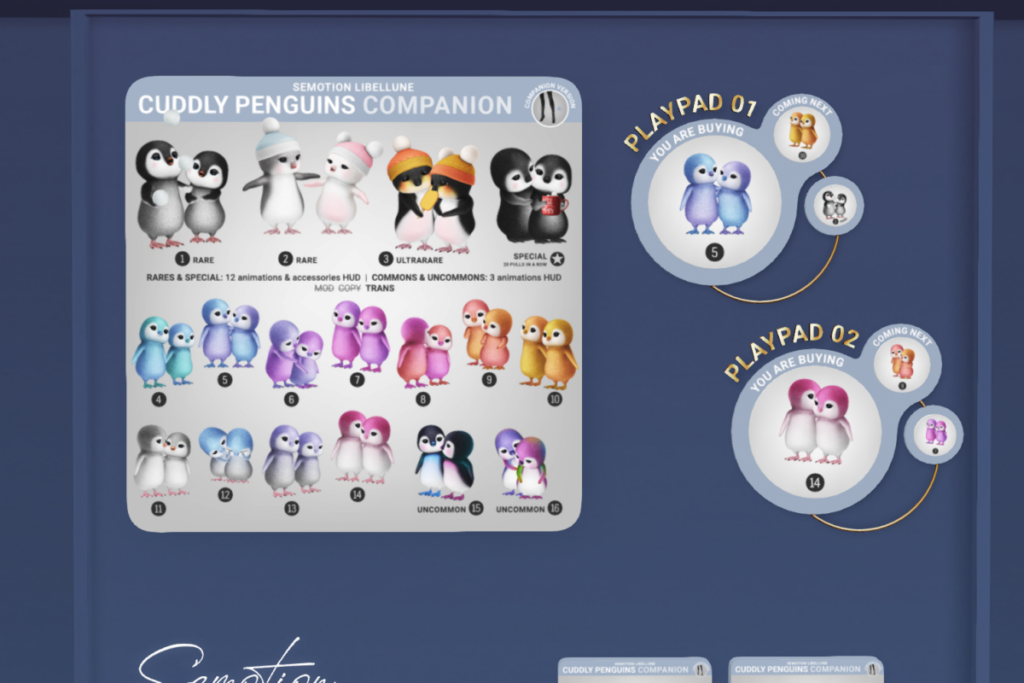 Cuddly Penguins, L$88 per pull