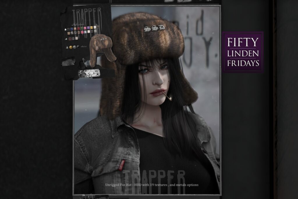 Trapper Hat	&lt;a href=&quot;http://maps.secondlife.com/secondlife/Shadows/146/159/23&quot; target=&quot;_blank&quot;&gt;Teleport&lt;/a&gt;