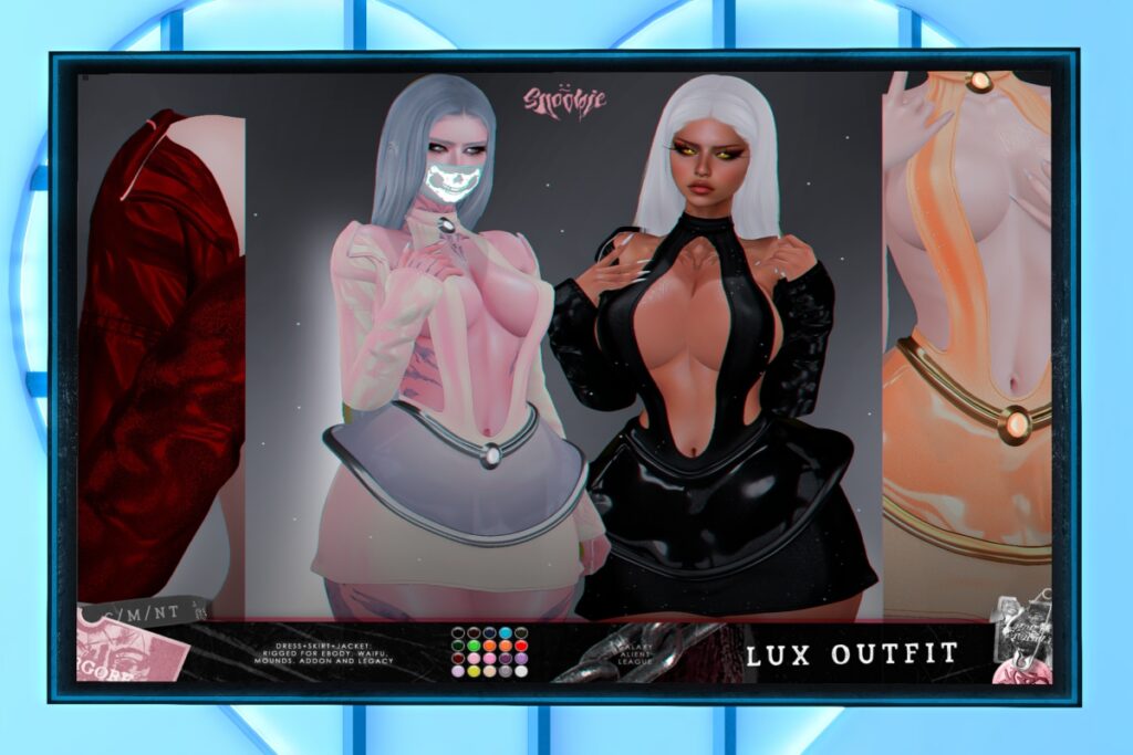 Lux Outfit - Legacy/Reborn/+mods, L$250 each/L$999 FP
