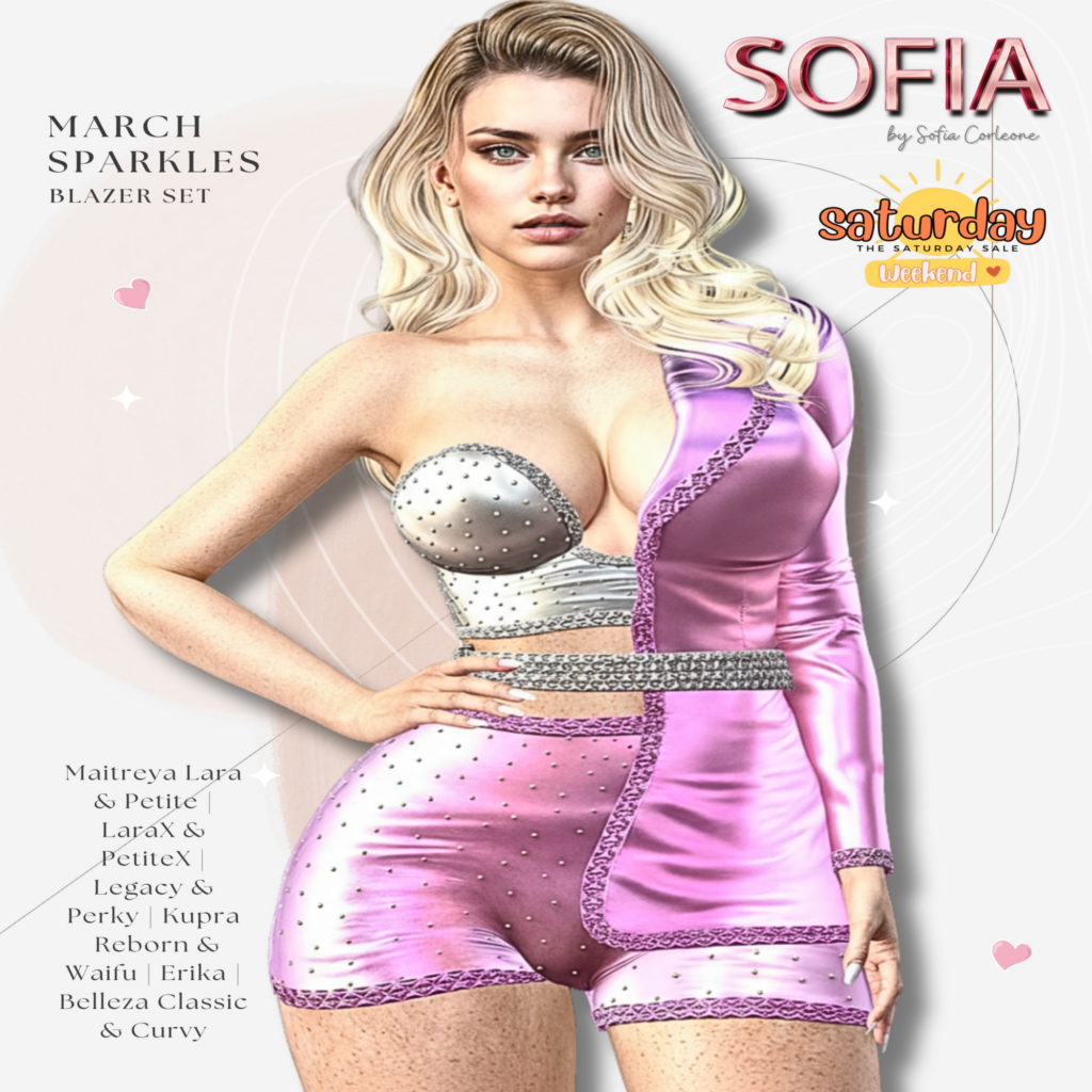 March Sparkles Blazer Set - Erika/GenX/Inithium/Legacy/Maitreya/Reborn/+mods	&lt;a href=&quot;http://maps.secondlife.com/secondlife/WIP/172/60/1502&quot; target=&quot;_blank&quot;&gt;Teleport&lt;/a&gt;