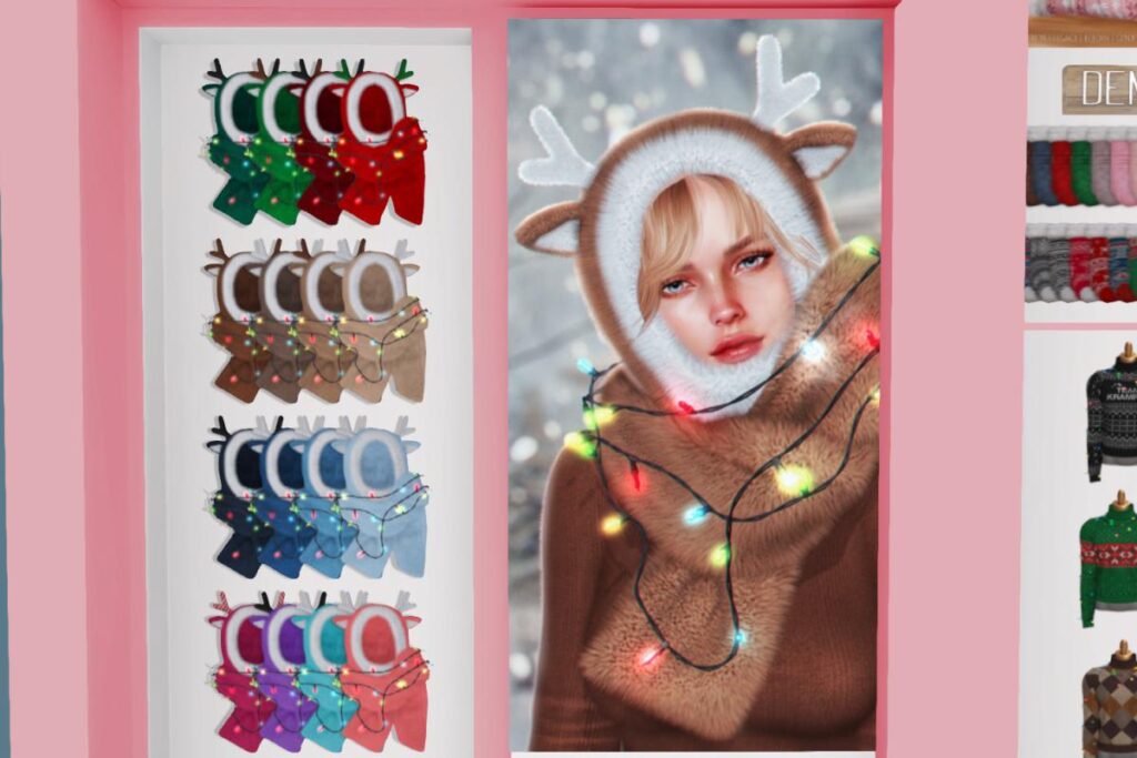 Hooded Scarf, L$299 each/L$999 FP