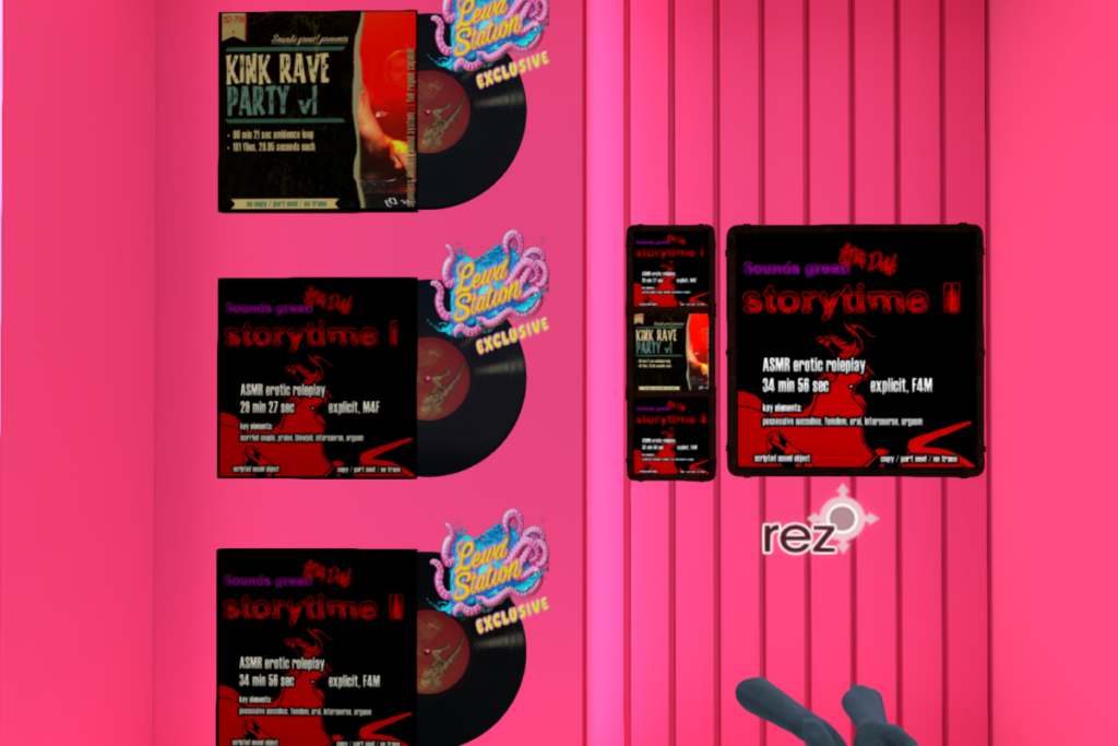 Sexy ASMR Sound Tracks, L$1900-L$2900 each