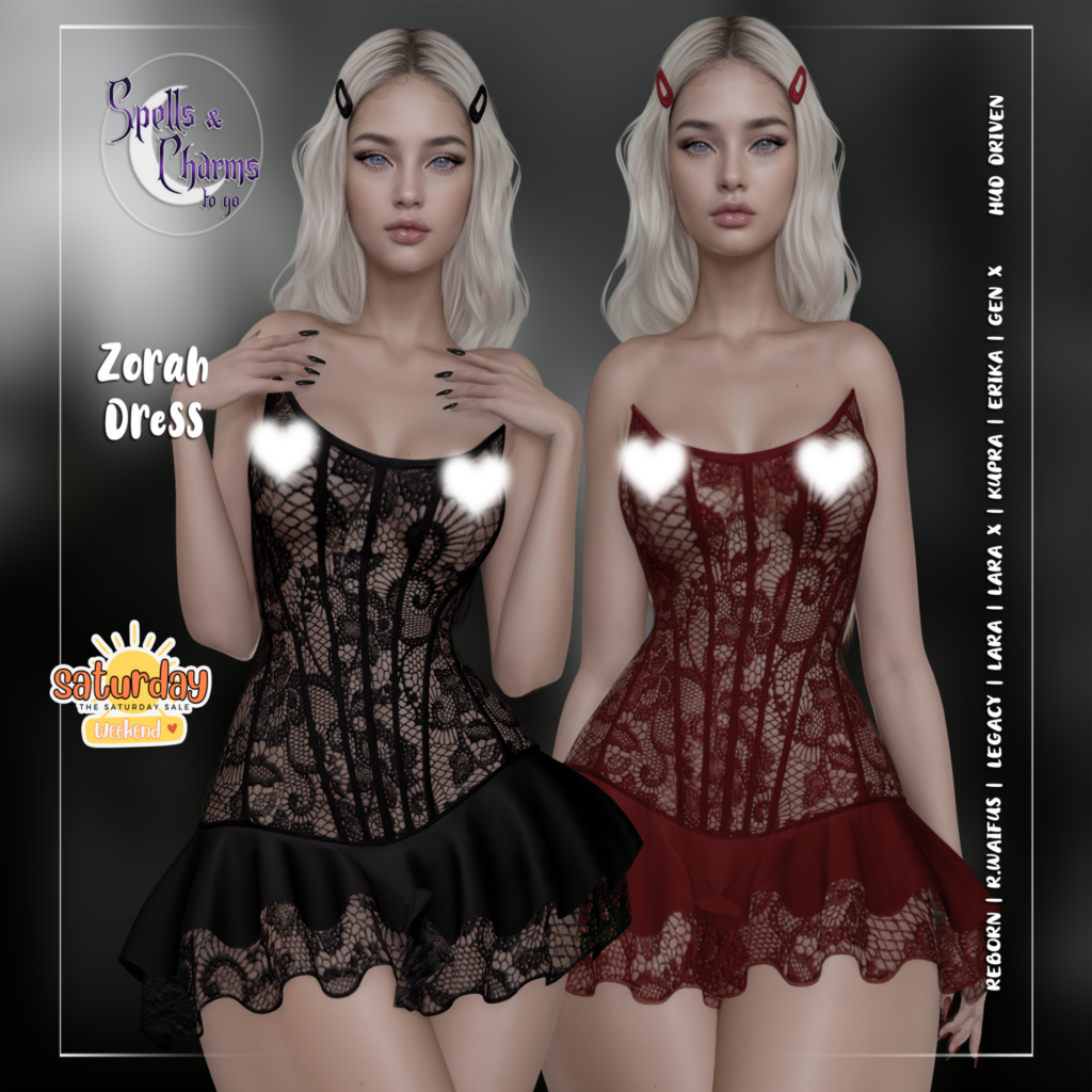 Zorah Dress - Erika/GenX/Inithium/Legacy/Maitreya/Reborn/+mods	&lt;a href=&quot;http://maps.secondlife.com/secondlife/Starfall/49/26/2501&quot; target=&quot;_blank&quot;&gt;Teleport&lt;/a&gt;