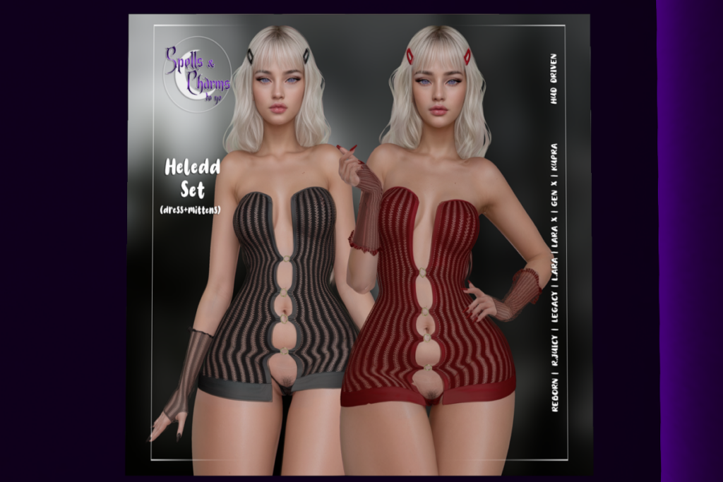 Heledd Set - GenX/Inithium/Legacy/Maitreya/Reborn/+mods, L$350