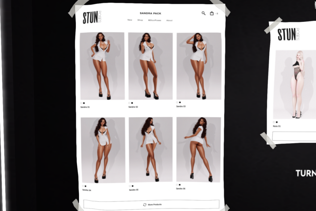 Sandra Poses, L$60 each/L$300 FP