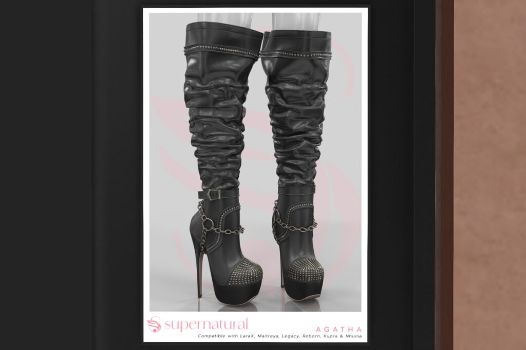 Agatha Boots - Inithium/Legacy/Maitreya/Nhumana/Reborn/+mods, L$299 each/L$1599 FP