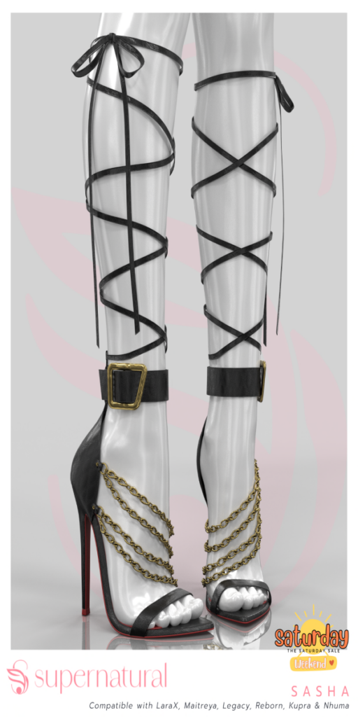 Sasha Heels - Inithium/Legacy/Maitreya/Nhumana/Reborn/+mods	&lt;a href=&quot;http://maps.secondlife.com/secondlife/Supernatural/128/154/458&quot; target=&quot;_blank&quot;&gt;Teleport&lt;/a&gt;