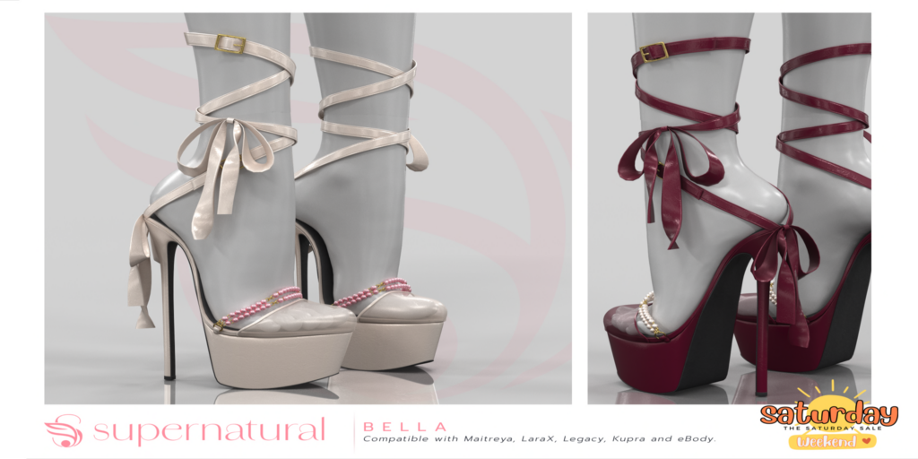 Bella Heels - Inithium/Legacy/Maitreya/Reborn/+mods	&lt;a href=&quot;http://maps.secondlife.com/secondlife/Supernatural/128/154/458&quot; target=&quot;_blank&quot;&gt;Teleport&lt;/a&gt;