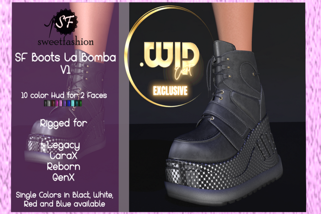 Boots La Bomba V1 - GenX/Legacy/MaitreyaX/Reborn, L$199 each/L$599 FP