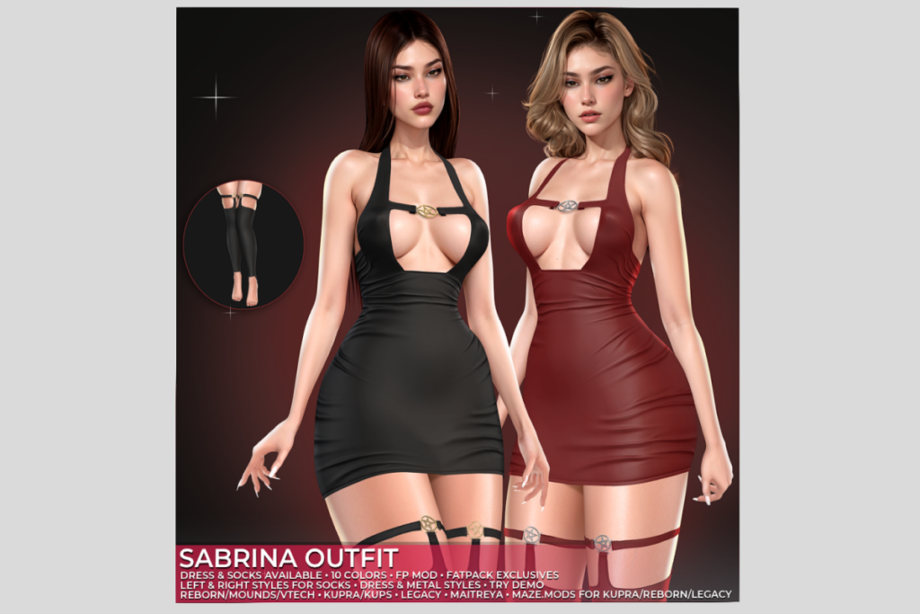 Sabrina Dress &amp; Socks - Inithium/Legacy/Maitreya/Reborn/+mods, L$75 each/L$299-L$399 each FP