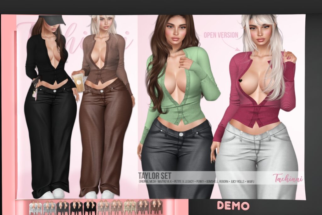 Taylor Set - Legacy/MaitreyaX/Reborn/+mods, L$250 each/L$1299 each FP/L$1399 MP