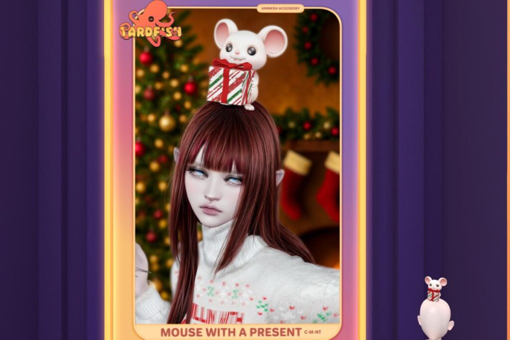 Mouse With A Present Animesh Companion, L$249