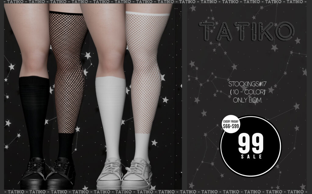 Stockings #17 - BOM	<a href="http://maps.secondlife.com/secondlife/Zelopian/164/117/1739" target="_blank">Teleport</a>