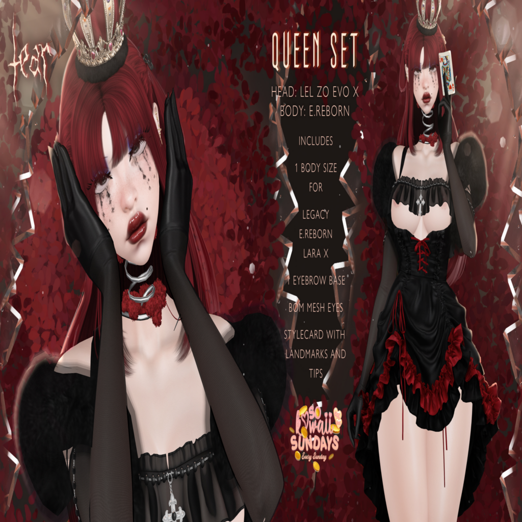 Queen Set - EvoX/Legacy/MaitreyaX/Reborn	&lt;a href=&quot;http://maps.secondlife.com/secondlife/Hashira/150/190/3&quot; target=&quot;_blank&quot;&gt;Teleport&lt;/a&gt;
