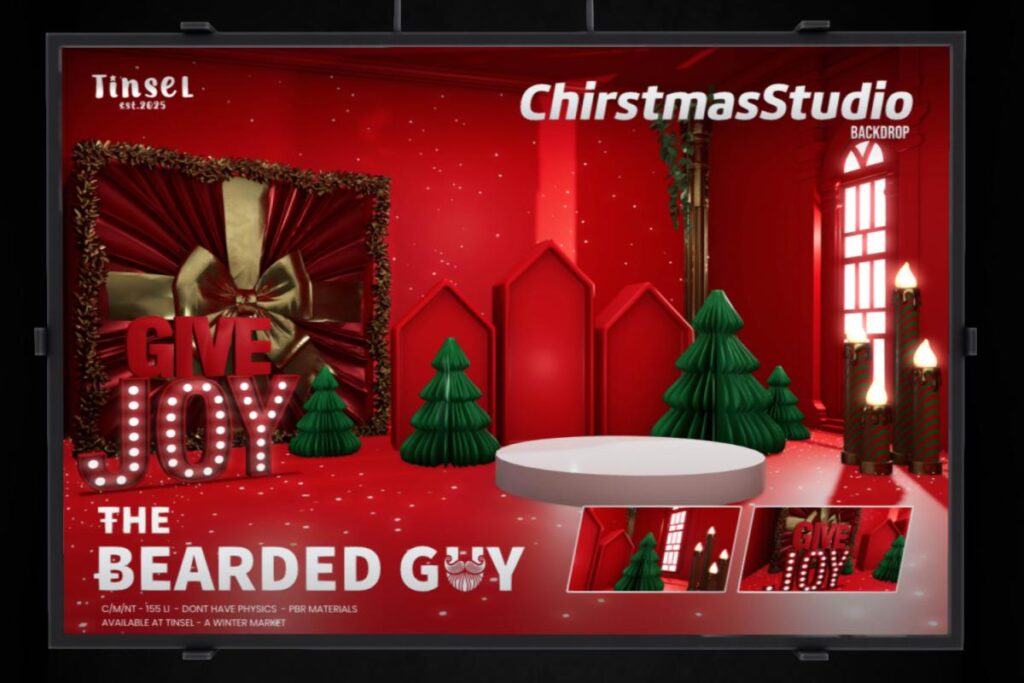 Christmas Studio Backdrop, L$299