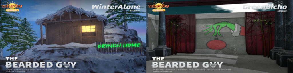 Winter Alone and Green Bicho Backdrops