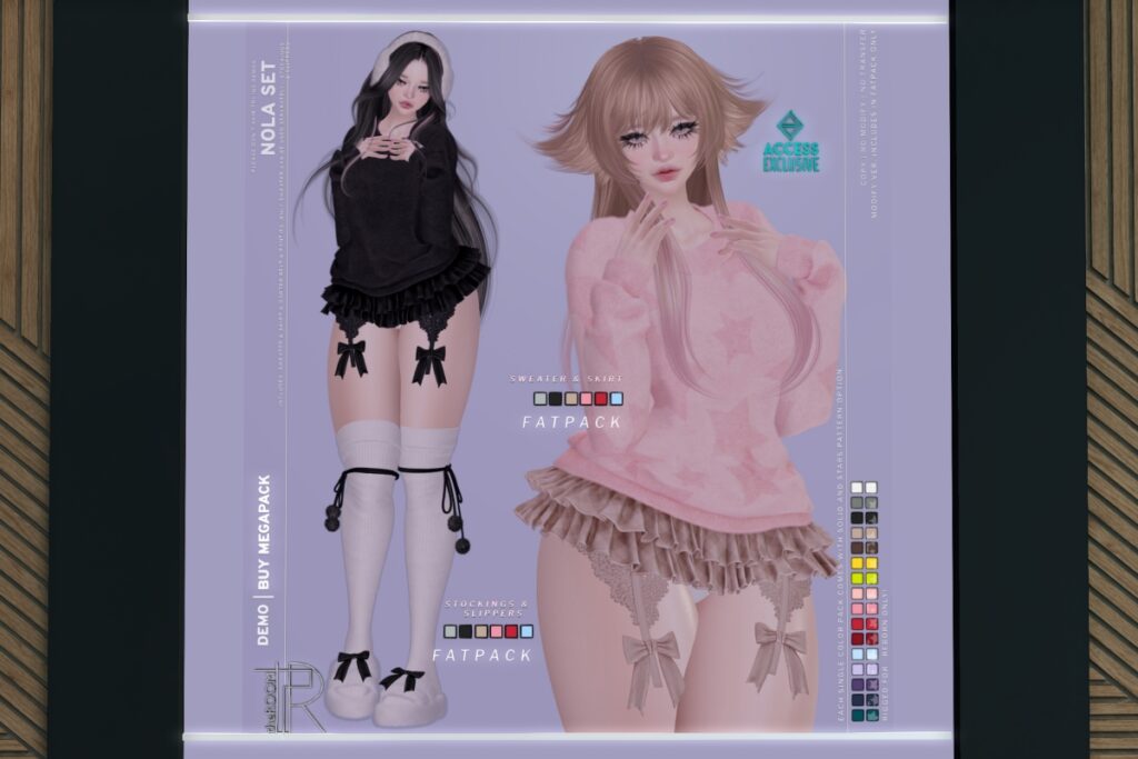 Nola Set - Reborn, L$350 each/L$1650 FP